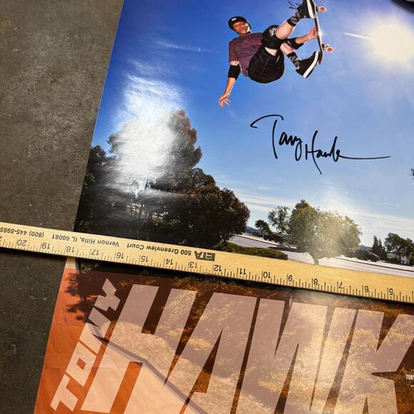 Signed Tony Hawk Poster 24x18 Jody Morris Vert Ramp Vintage Official Merchandise - Picture 4 of 6
